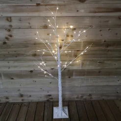 1.5m (5ft) Indoor Outdoor Christmas Lit Birch Tree With 64 Warm White LEDs -Outlet Christmas Decor Store 1 5m 5ft indoor outdoor christmas lit birch tree with 64 warm white leds5056589188689 03c MP