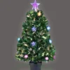 2Ft/60cm Baubles And Stars Fibre Optic Christmas Tree LED Pre-Lit