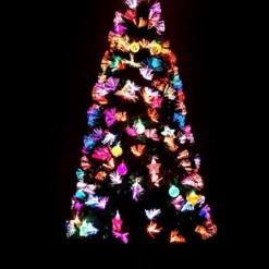 2Ft/60cm Pastel Stars And Baubles Fibre Optic Christmas Tree LED Pre-Lit