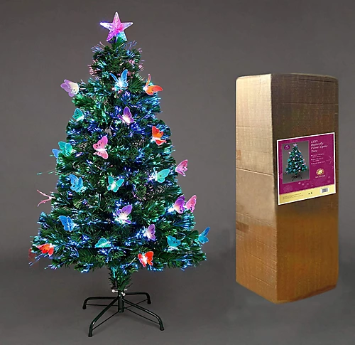 3Ft/90cm Butterflies Fibre Optic Christmas Tree LED Pre-Lit 1 3Ft/90cm Butterflies Fibre Optic Christmas Tree LED Pre-Lit