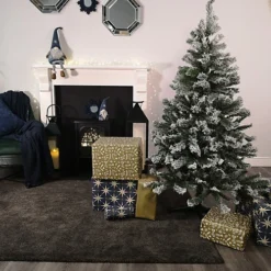 5ft (1.5m) Colorado Snow Spruce Flocked Christmas Tree With 339 Tips