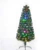 5Ft/150cm Multicolour 8 Modes Fibre Optic Christmas Tree LED Pre-Lit