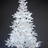5FT Prelit White Bavarian Pine Snow White Christmas Tree White LEDs