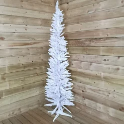7ft (210cm) White Pencil Pine Christmas Tree With 401 Tips -Outlet Christmas Decor Store 7ft 210cm white pencil pine christmas tree with 401 tips5056589184308 03c MP