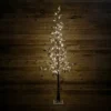 8ft (2.4m) 240 LED Indoor Outdoor Flocked Lit Green Christmas Tree In Warm White