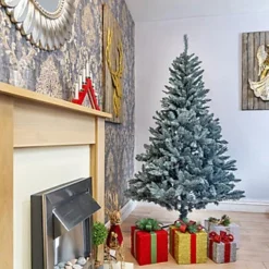 8FT Bushy Frosty Green Christmas Tree