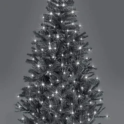 8FT Prelit Black Alaskan Pine Christmas Tree Cool White LEDs -Outlet Christmas Decor Store 8ft prelit black alaskan pine christmas tree cool white leds5056141028156 03c MP