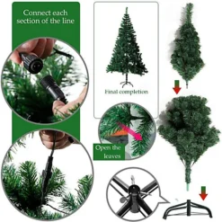8FT Prelit Black Alaskan Pine Christmas Tree Cool White LEDs -Outlet Christmas Decor Store 8ft prelit black alaskan pine christmas tree cool white leds5056141028156 04c MP