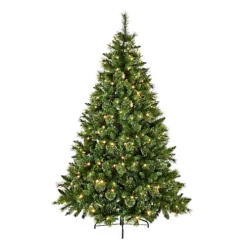 8ft Ridgemere Pre-lit Artificial Christmas Tree