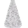 Abaseen - 5FT White Artificial Christmas Tree, 500 Tips Xmas Tree Easy Assembly Foldable Reusable Strong Stand, Indoor Outdoor Dec