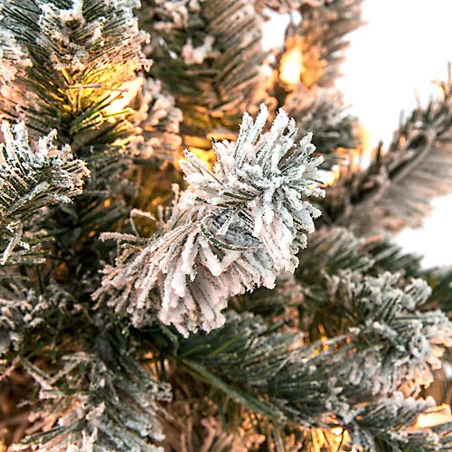 Abaseen 7FT Green Prelit Pencil Slim Snow Tipped Artificial Christmas Tree 820 Tips, 220 LEDs Xmas Tree 3 Abaseen 7FT Green Prelit Pencil Slim Snow Tipped Artificial Christmas Tree 820 Tips, 220 LEDs Xmas Tree - Image 3