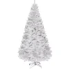 Abaseen - 7FT White Artificial Christmas Tree, 1000 Tips Xmas Tree Easy Assembly Foldable Reusable Strong Stand, Indoor Outdoor De