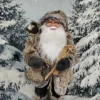 Alpine Santa Traditional Standing Father Christmas With Glasses Figurine 45cm