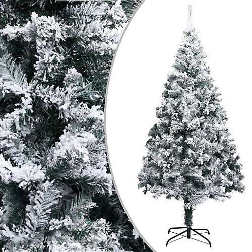 Berkfield Artificial Christmas Tree LEDs&Ball Set&Flocked Snow Green 400cm 2 Berkfield Artificial Christmas Tree LEDs&Ball Set&Flocked Snow Green 400cm - Image 2