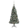 Berkfield Artificial Christmas Tree LEDs&Ball Set Green 120 Cm PVC&PE