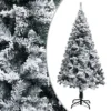 Berkfield Artificial Christmas Tree With Flocked Snow Green 120 Cm PVC