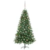 Berkfield Artificial Christmas Tree With LEDs&Ball Set 180 Cm Green
