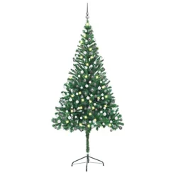 Berkfield Artificial Christmas Tree With LEDs&Ball Set 210cm 910 Branches