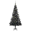 Berkfield Artificial Christmas Tree With LEDs&Ball Set Black 210 Cm PVC