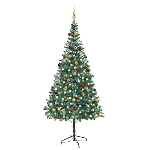 Berkfield Artificial Christmas Tree With LEDs&Ball Set&Pinecones 210 Cm 1 Berkfield Artificial Christmas Tree With LEDs&Ball Set&Pinecones 210 Cm