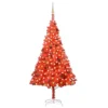 Berkfield Artificial Christmas Tree With LEDs&Ball Set Red 240 Cm PVC