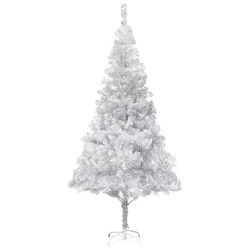 Berkfield Artificial Christmas Tree With LEDs&Ball Set Silver 240 Cm PET 2 Berkfield Artificial Christmas Tree With LEDs&Ball Set Silver 240 Cm PET - Image 2