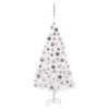 Berkfield Artificial Christmas Tree With LEDs&Ball Set White 120 Cm PVC
