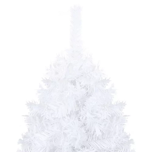 Berkfield Artificial Christmas Tree With LEDs&Ball Set White 150 Cm PVC 2 Berkfield Artificial Christmas Tree With LEDs&Ball Set White 150 Cm PVC - Image 2