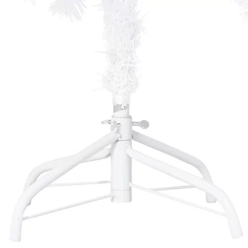 Berkfield Artificial Christmas Tree With LEDs&Ball Set White 150 Cm PVC 4 Berkfield Artificial Christmas Tree With LEDs&Ball Set White 150 Cm PVC - Image 4