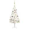 Berkfield Artificial Christmas Tree With LEDs&Ball Set White 150 Cm