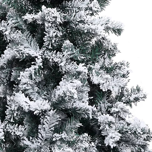 Berkfield Artificial Christmas Tree With LEDs&Flocked Snow Green 300cm PVC 4 Berkfield Artificial Christmas Tree With LEDs&Flocked Snow Green 300cm PVC - Image 4