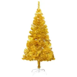 Berkfield Artificial Christmas Tree With Stand Gold 120 Cm PET