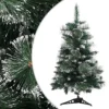 Berkfield Artificial Christmas Tree With Stand Green And White 60 Cm PVC