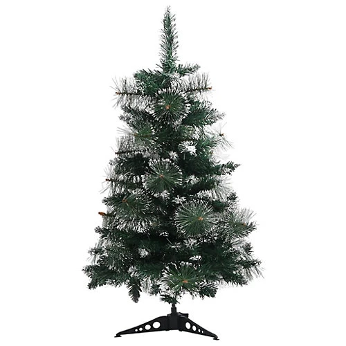 Berkfield Artificial Christmas Tree With Stand Green And White 60 Cm PVC 2 Berkfield Artificial Christmas Tree With Stand Green And White 60 Cm PVC - Image 2