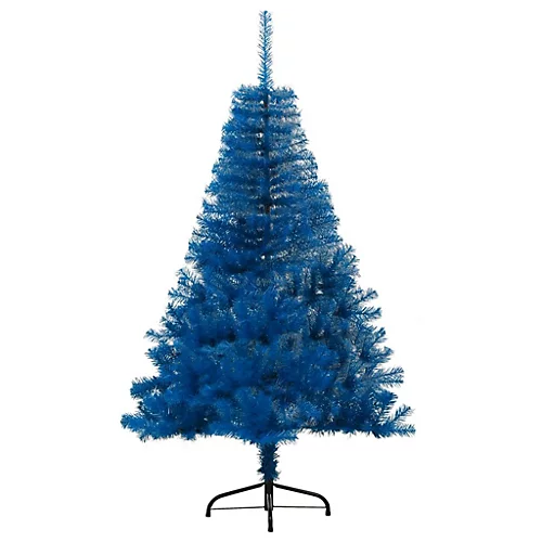 Berkfield Artificial Half Christmas Tree With Stand Blue 120 Cm PVC 4 Berkfield Artificial Half Christmas Tree With Stand Blue 120 Cm PVC - Image 4