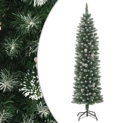 Berkfield Artificial Slim Christmas Tree With Stand 240 Cm PVC