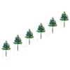 Berkfield Christmas Pathway Trees 6 Pcs With Multicolour LEDs 45 Cm PVC