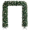 Berkfield Christmas Tree Arch With LEDs&Ball Set Green 240 Cm