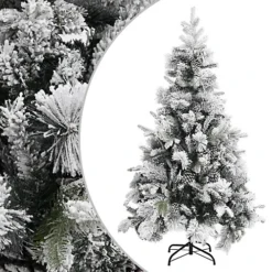 Berkfield Christmas Tree With Flocked Snow&Cones 195 Cm PVC&PE