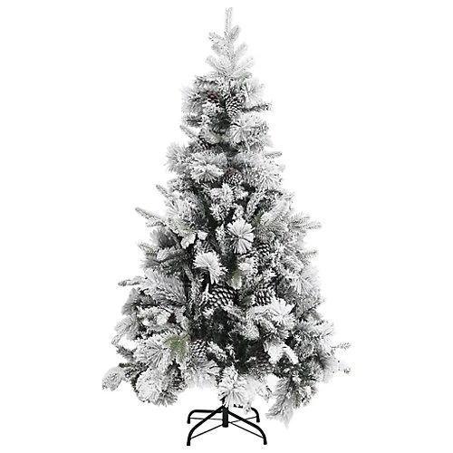 Berkfield Christmas Tree With Flocked Snow&Cones 195 Cm PVC&PE 2 Berkfield Christmas Tree With Flocked Snow&Cones 195 Cm PVC&PE - Image 2