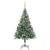 Berkfield Frosted Christmas Tree With LEDs&Ball Set&Pinecones 150 Cm