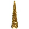 Berkfield Pop-up Artificial Christmas Tree Gold 120 Cm PET