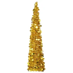 Berkfield Pop-up Artificial Christmas Tree Gold 150 Cm PET