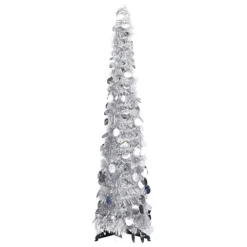 Berkfield Pop-up Artificial Christmas Tree Silver 120 Cm PET