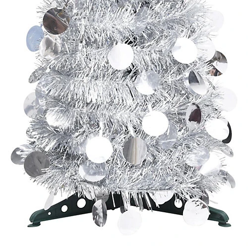 Berkfield Pop-up Artificial Christmas Tree Silver 120 Cm PET 3 Berkfield Pop-up Artificial Christmas Tree Silver 120 Cm PET - Image 3