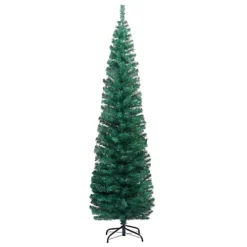 Berkfield Slim Artificial Christmas Tree With LEDs&Ball Set Green 210 Cm -Outlet Christmas Decor Store berkfield slim artificial christmas tree with leds ball set green 210 cm7720286499405 03c MP