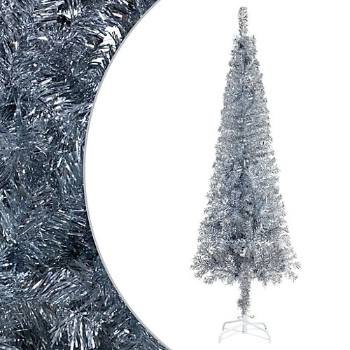 Berkfield Slim Christmas Tree Silver 150 Cm 1 Berkfield Slim Christmas Tree Silver 150 Cm