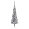 Berkfield Slim Christmas Tree With LEDs&Ball Set Silver 150 Cm