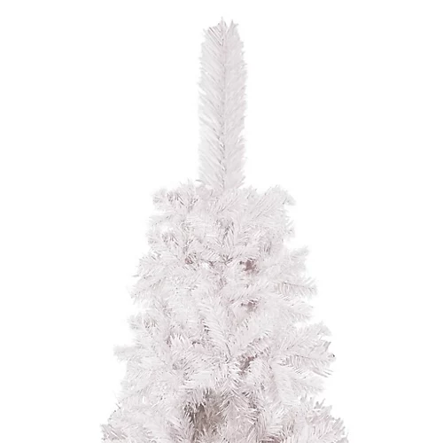 Berkfield Slim Christmas Tree With LEDs&Ball Set White 180 Cm 3 Berkfield Slim Christmas Tree With LEDs&Ball Set White 180 Cm - Image 3