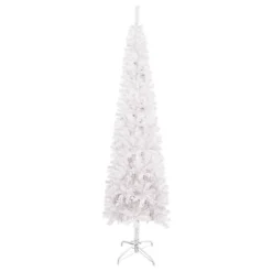 Berkfield Slim Christmas Tree With LEDs&Ball Set White 210 Cm -Outlet Christmas Decor Store berkfield slim christmas tree with leds ball set white 210 cm7720286501092 03c MP